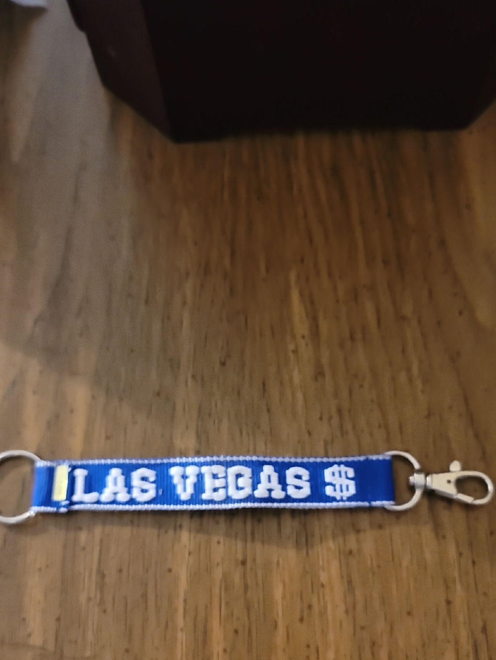 Las Vegas $ Blue Woven Keychain Wristlet